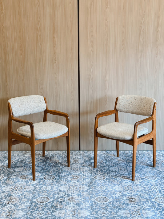 Pair of Teak Dining Armchairs by Benny Linden