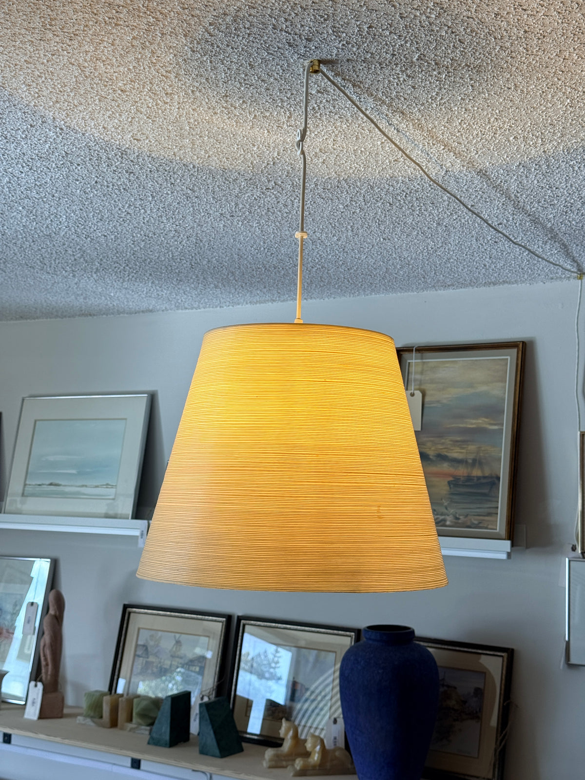 Vintage Lotte Fibreglass Swag Lamp
