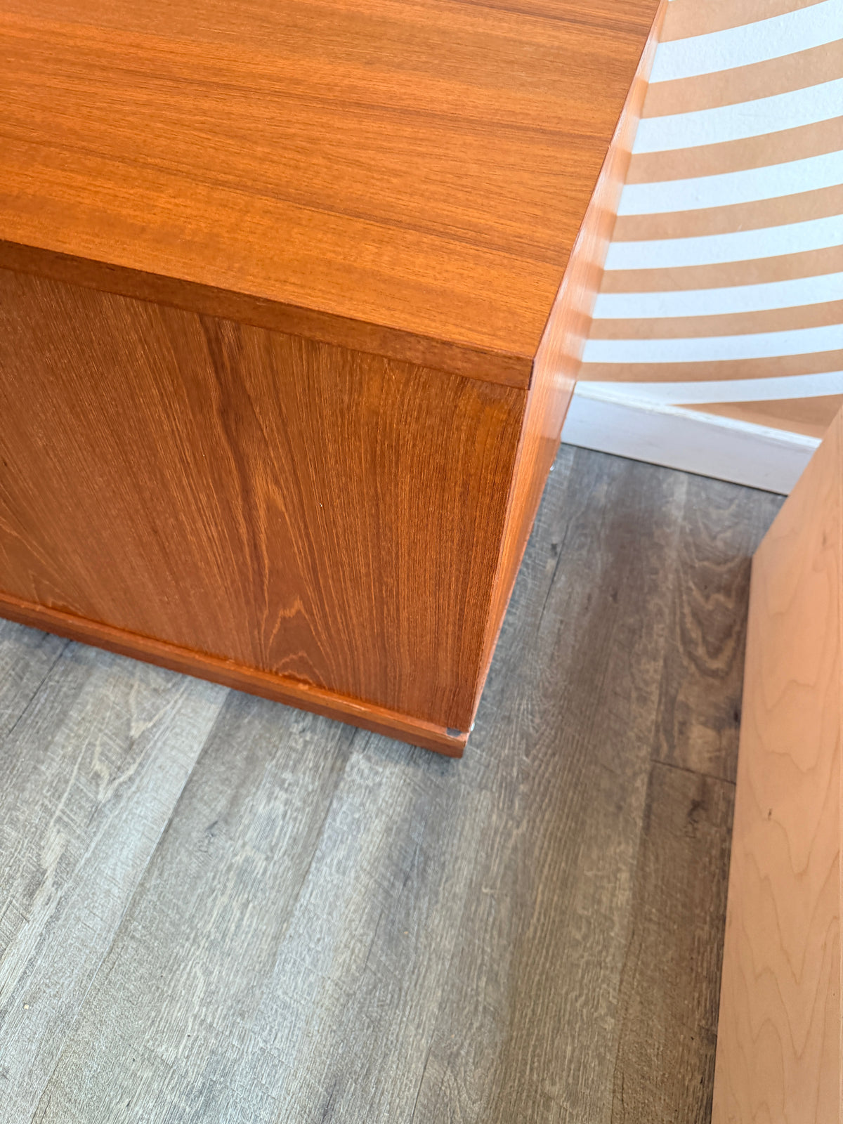 Low Teak Media Cabinet