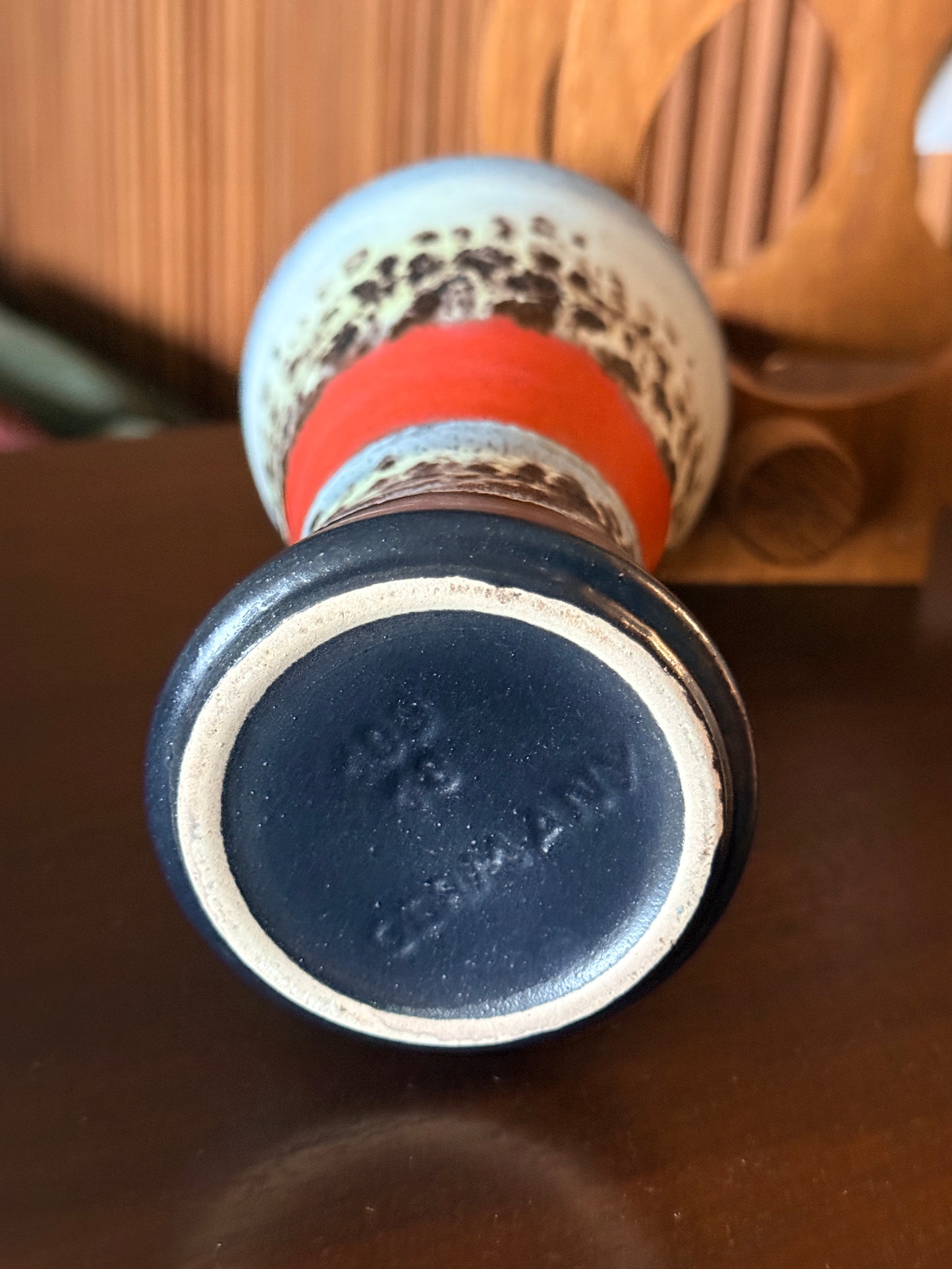 Vintage W.German Fat Lava Pottery Vase,103-18