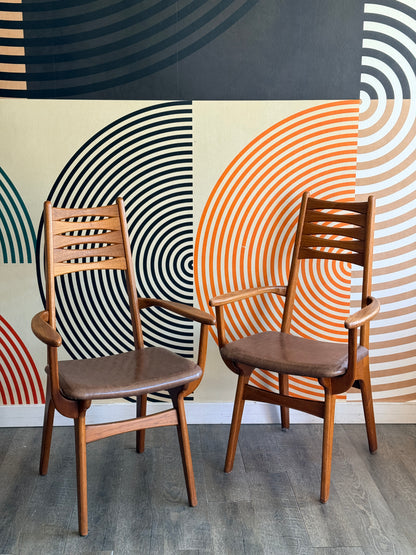 Pair of Danish Teak Dining Chairs