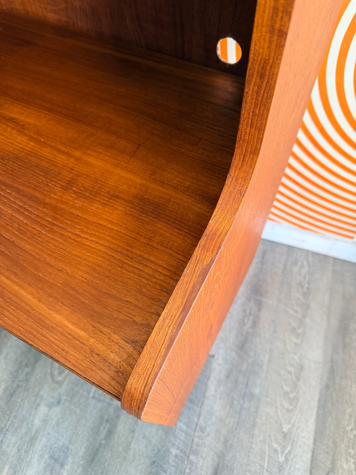 Danish Teak Bookcase with a Cabinet Storage