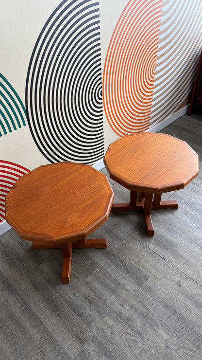 Pair of Vintage Teak Side Tables