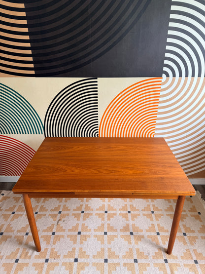 Vintage Teak Draw-Leaf Dining Table