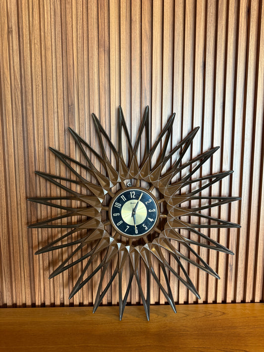 Vintage MCM Syrocco Starburst Wall Clock (Not working)