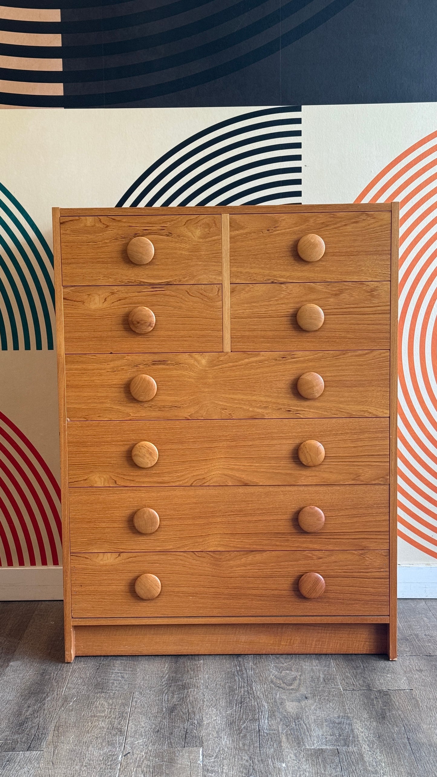 Vintage Tall Teak Dresser