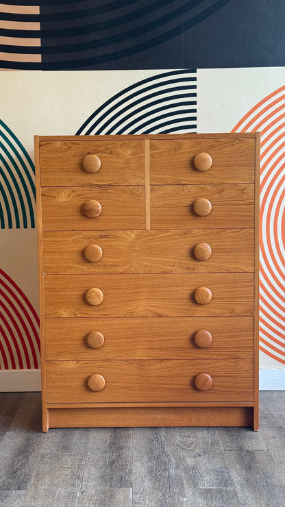 Vintage Tall Teak Dresser