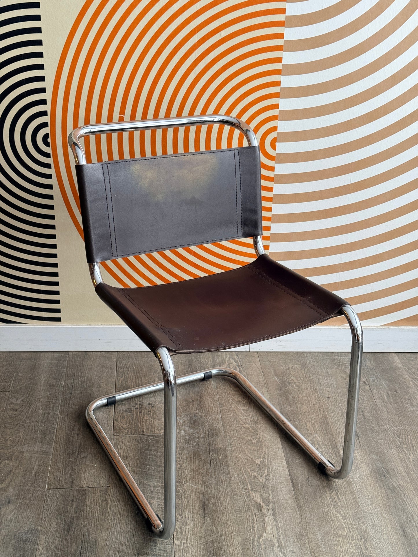 Vintage Tubular Cantilever Side Chair