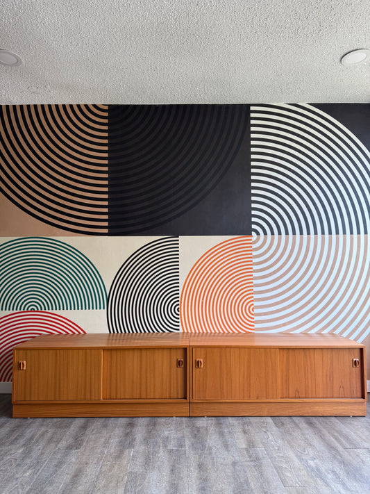 Low Teak Media Cabinets