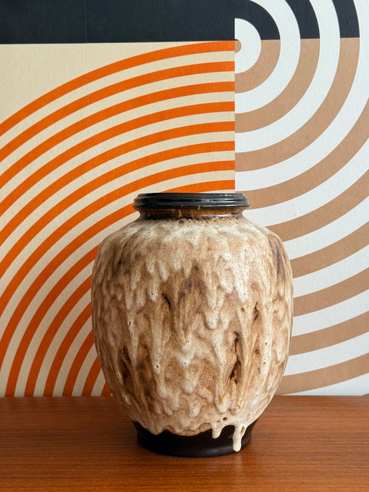 Large Vintage West German Fat Lava Vase