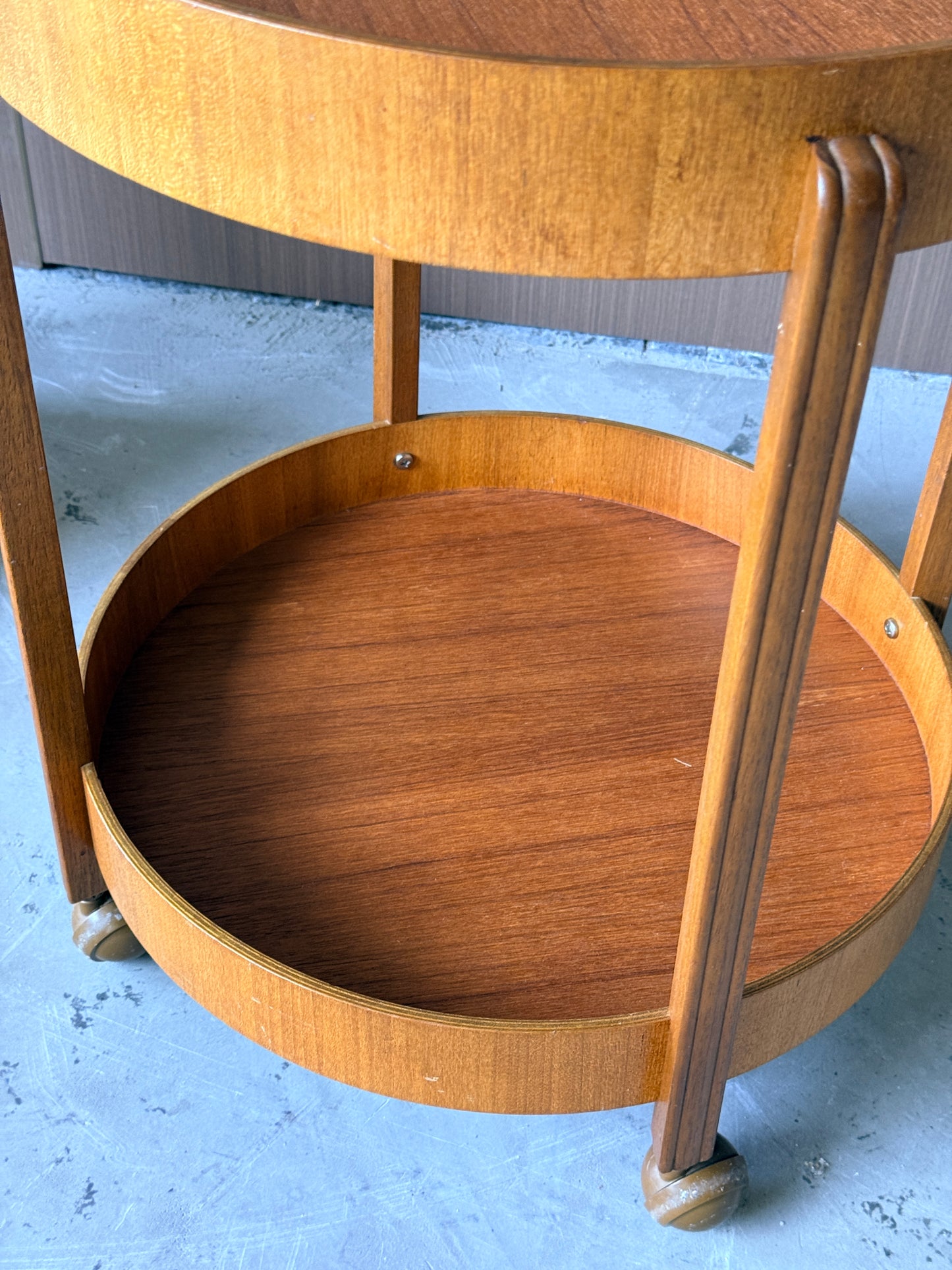 Vintage Japanese Teak Bar Cart