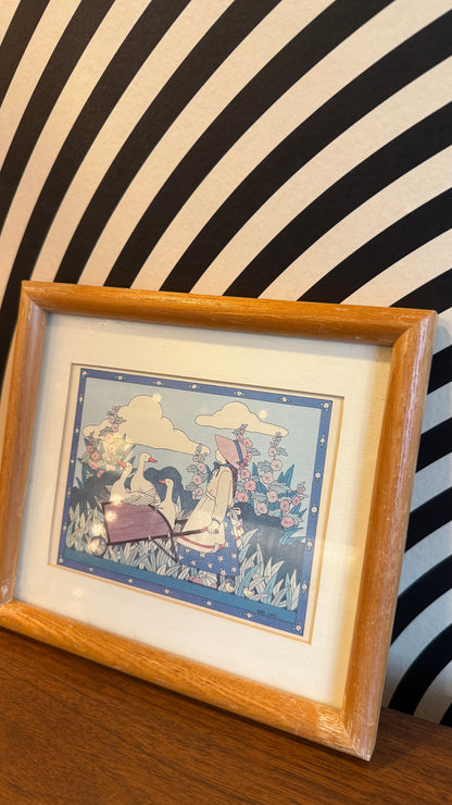 Vintage Framed Garden Prints — Set of 2