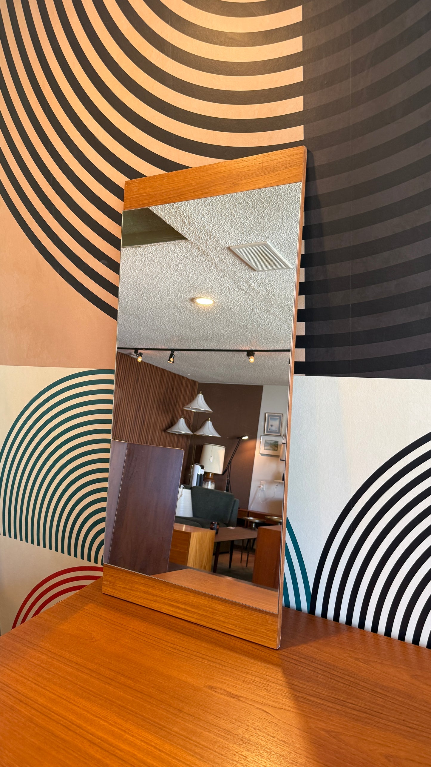 Vintage Teak Mirror