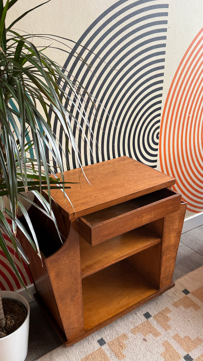 Vintage Magazine Cabinet / Side Table