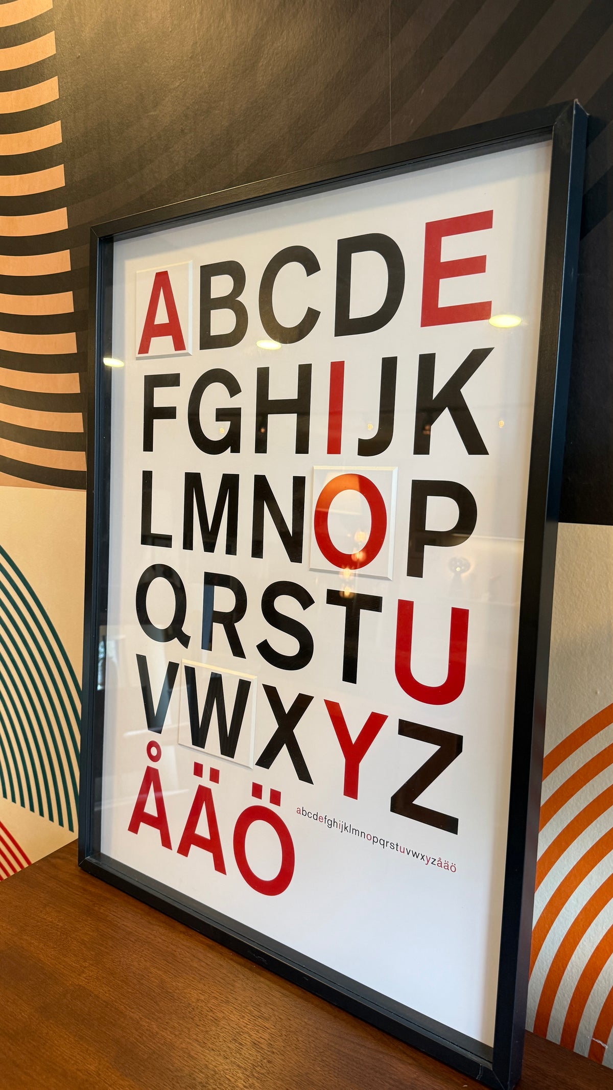 Vintage OLUNDA Swedish Alphabet Poster by Anna Larsson for IKEA