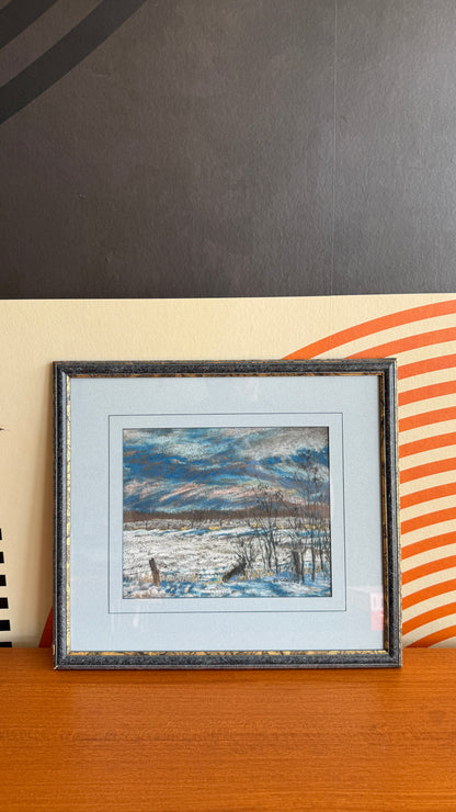 Vintage Winter Landscape Artwork by D. Coates