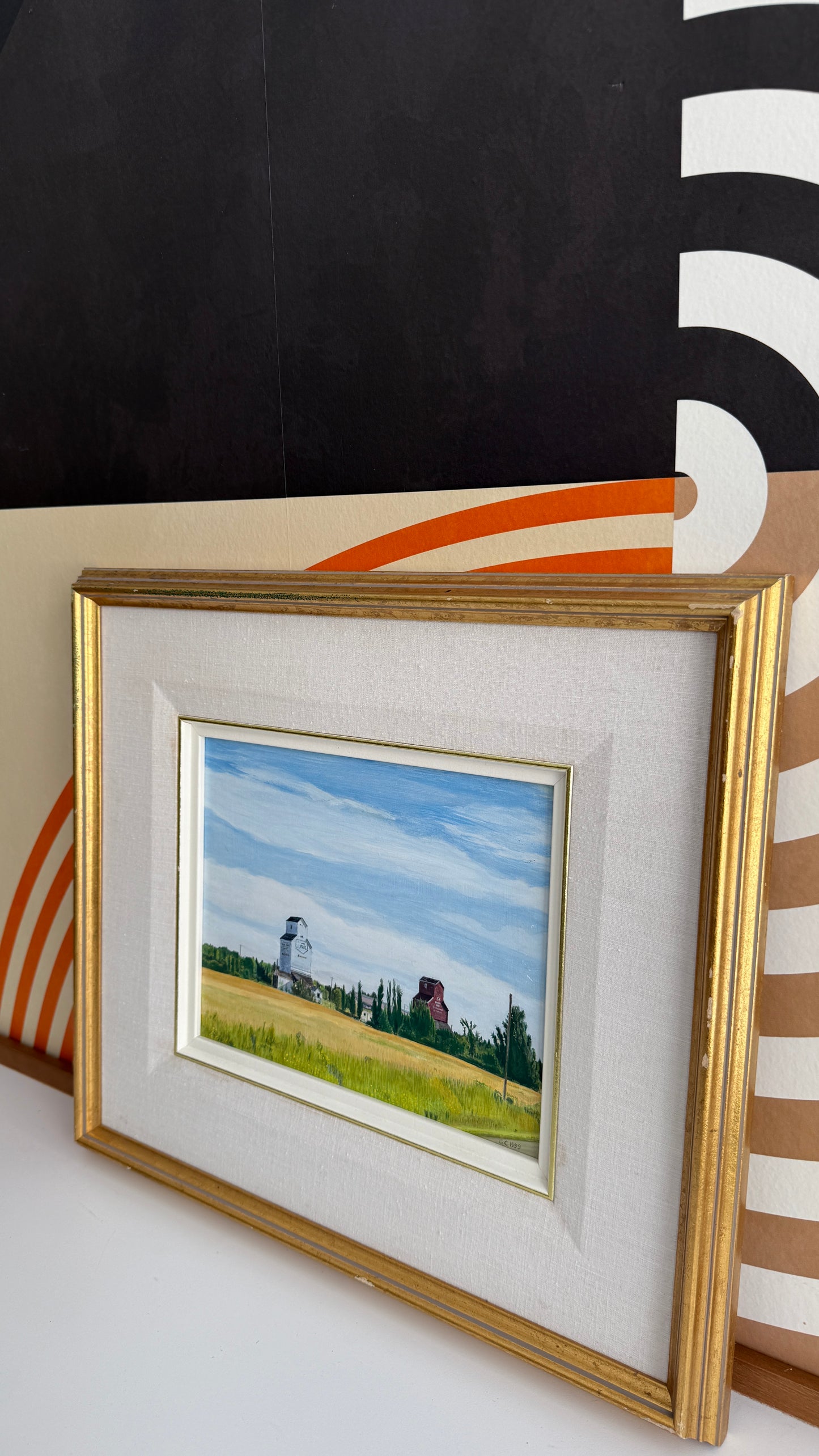 Signed Farm Landscape Painting (1998)