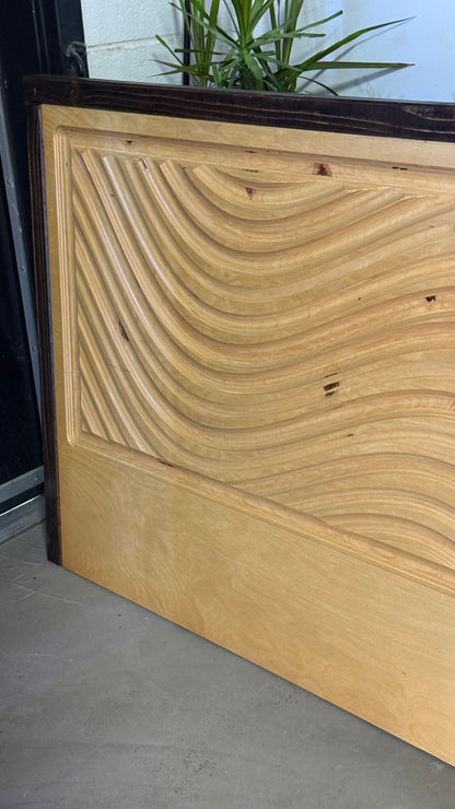 Wavy Wood Queen Headboard