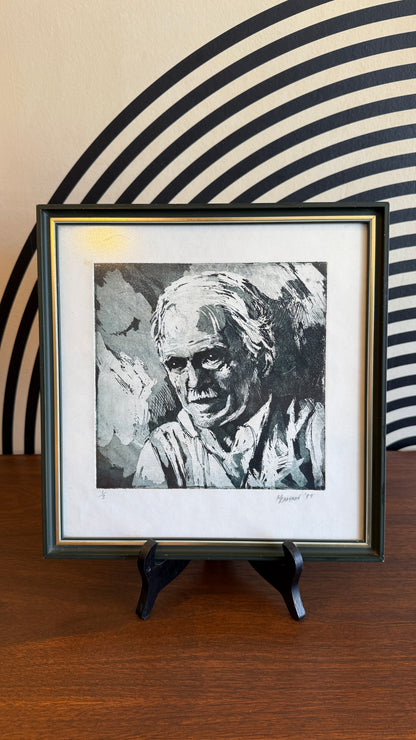 Vintage Signed Etching Portrait – Limited Edition 1/3 (1989)