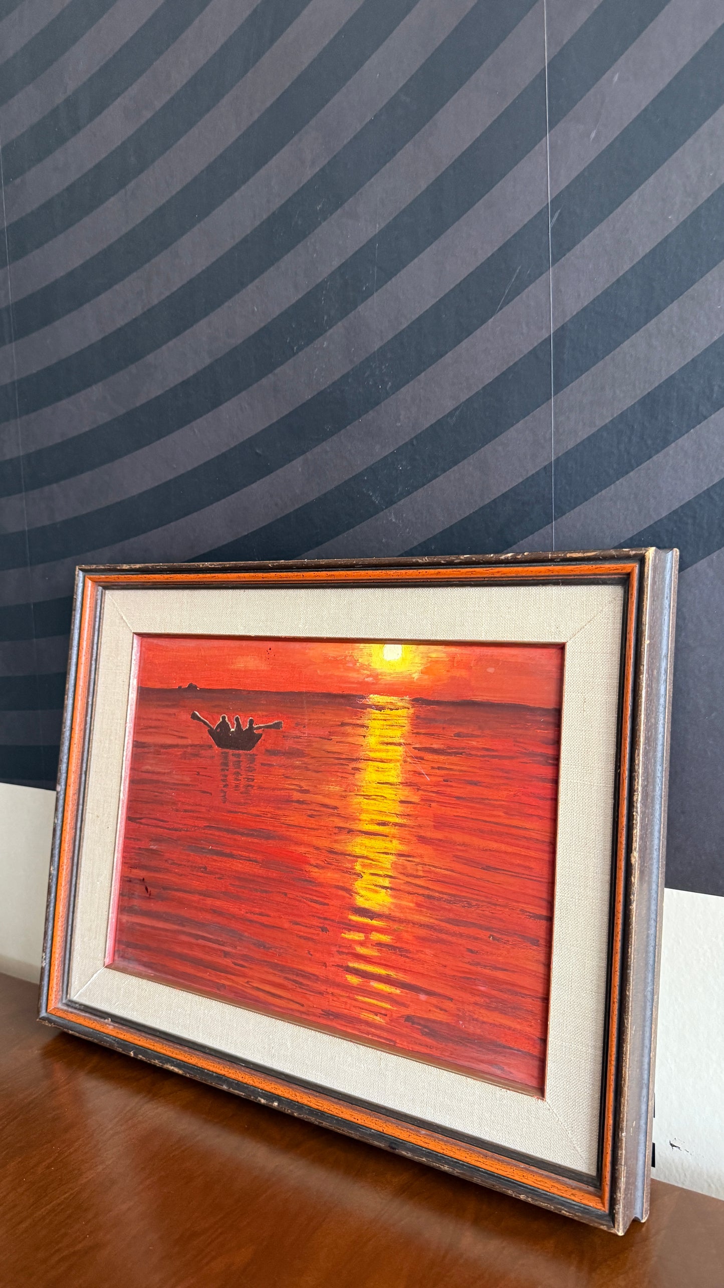Warm Sunset Scene – Original Painting (Unknown Artist)