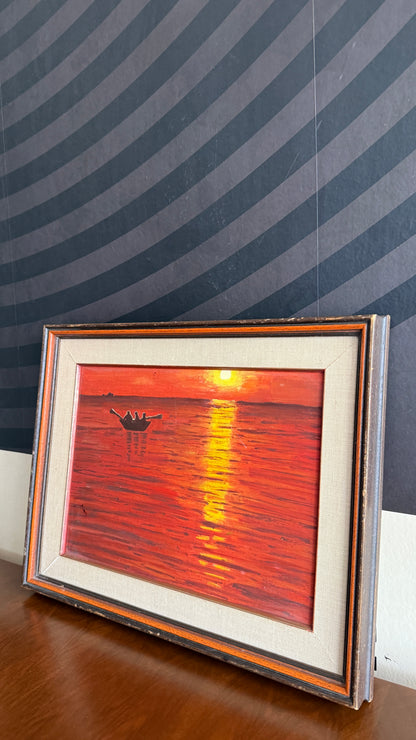 Warm Sunset Scene – Original Painting (Unknown Artist)