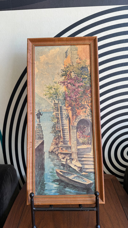 Vintage Italian Canal Scene Prints (Pair)