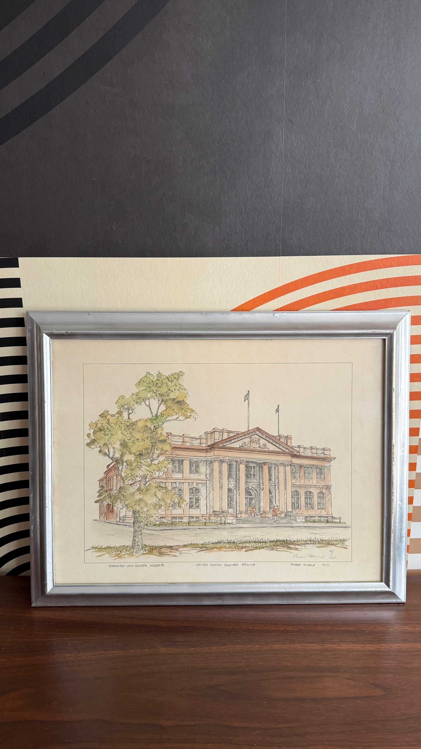 “Edmonton Law Courts, Alberta” Limited Edition Etching by Stuart Oldale (1977)