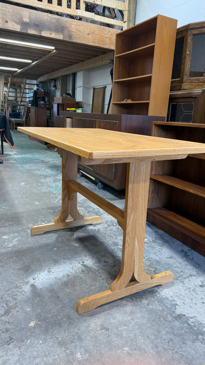 Vintage Wood Trestle Table