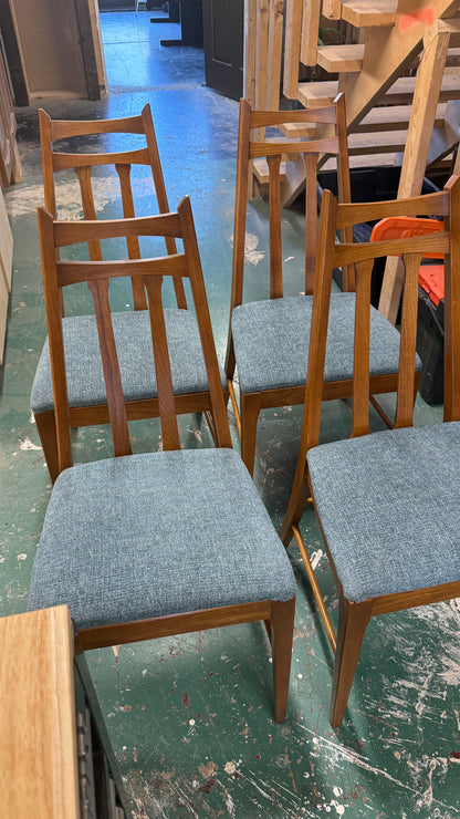 Set of 4 Vintage Wood Dining Chairs