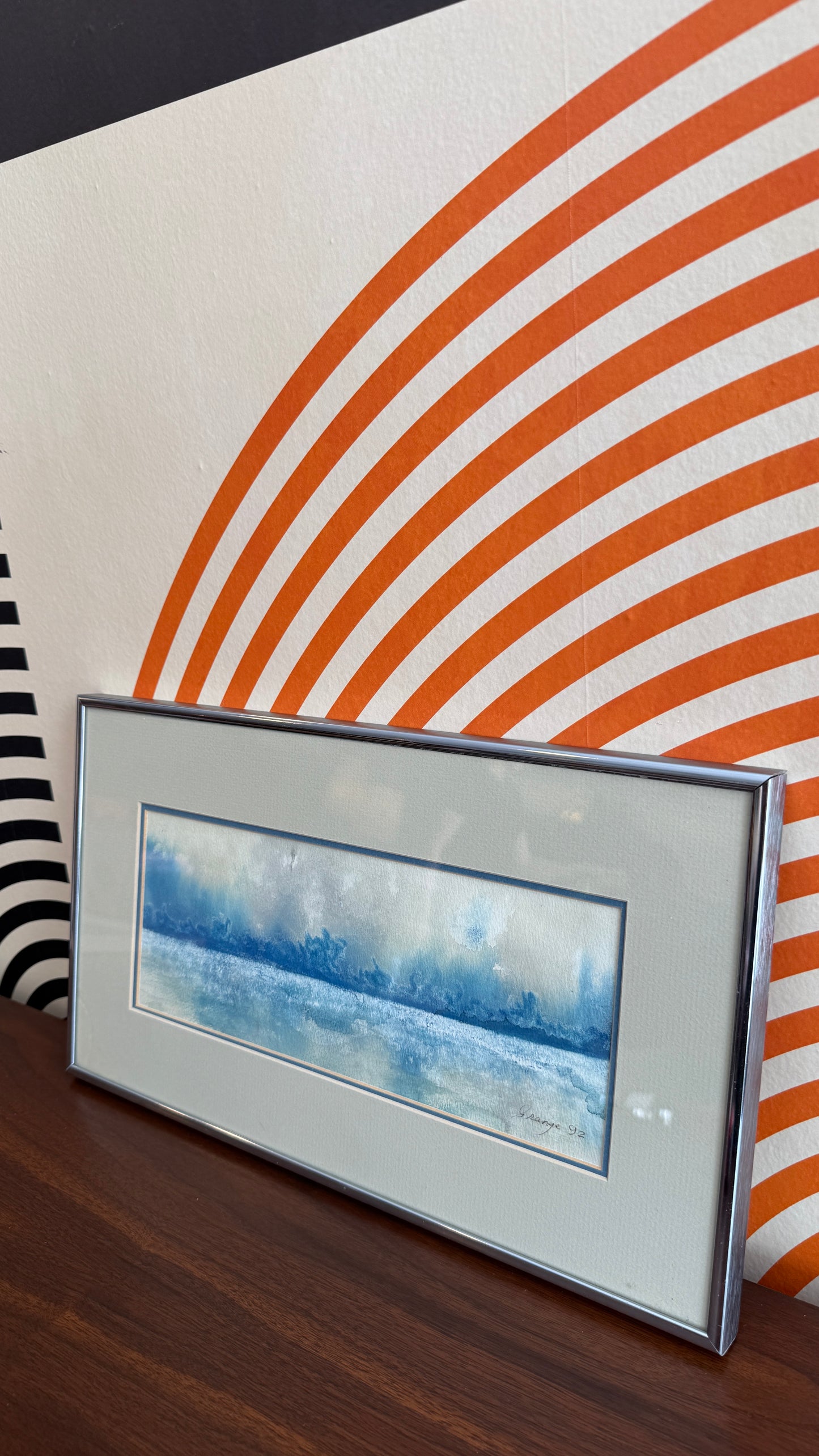 Framed Landscape Watercolour – Signed Grange (1992)