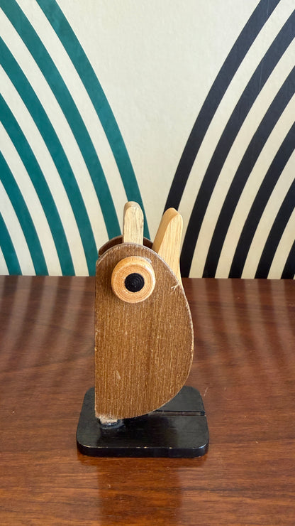 Vintage Wooden Bird Figurine