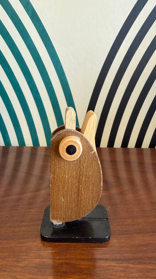 Vintage Wooden Bird Figurine