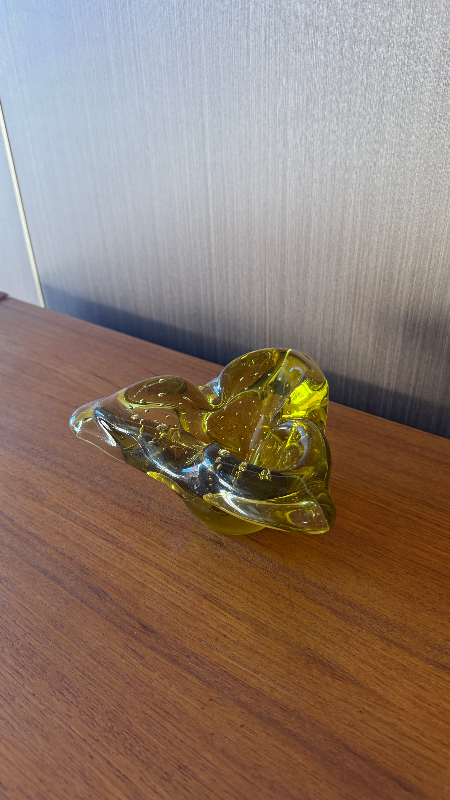 Yellow Handblown Decorative Bowl