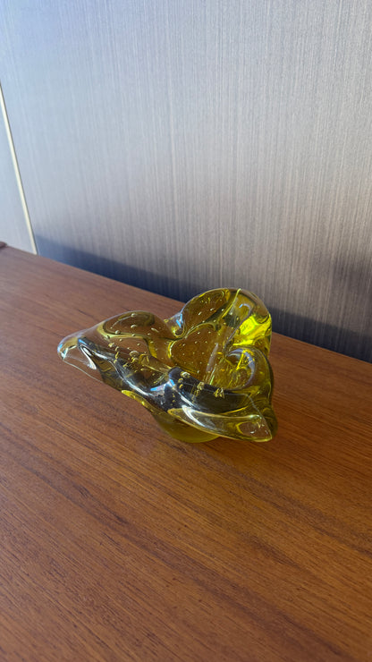Yellow Handblown Decorative Bowl