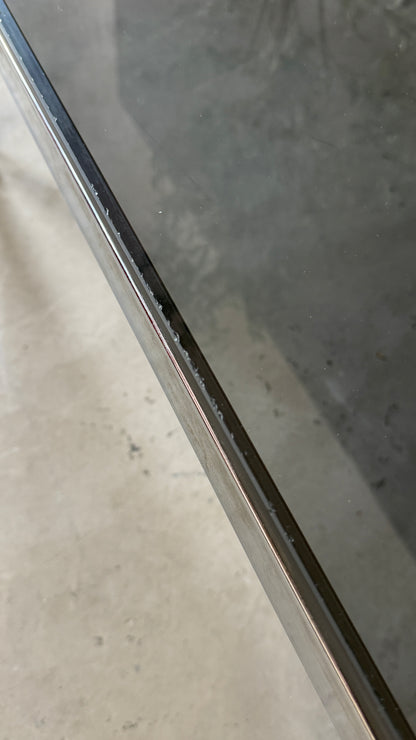 Vintage Smoked Glass & Chrome Coffee Table