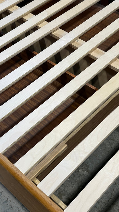 Vintage Canadian Teak Queen Storage Bed