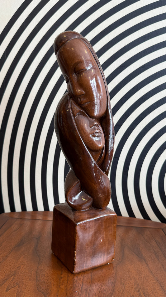 Vintage Mother & Daughter Ceramic Sculpture