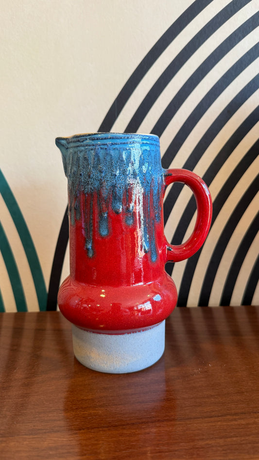 West German Pottery Fat Lava Pitcher
