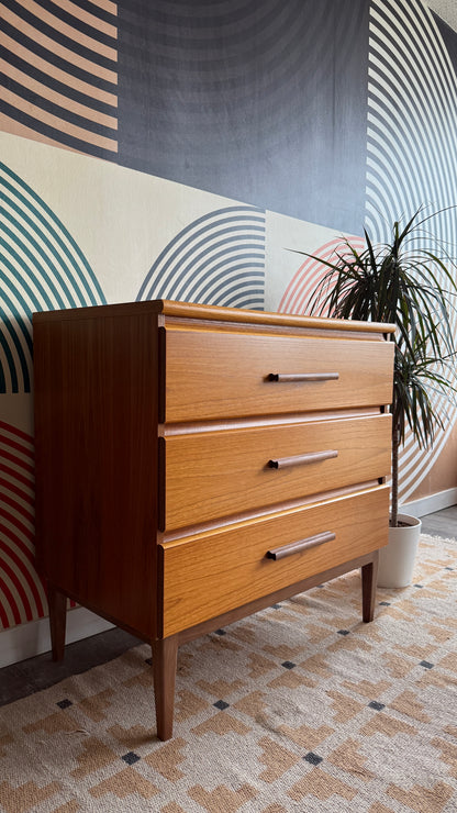Teak 3 Drawer Dresser