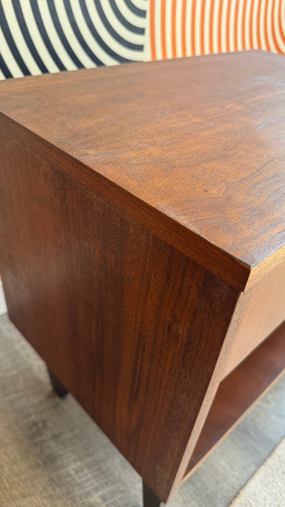 Vintage Walnut Side Table by Vic Art