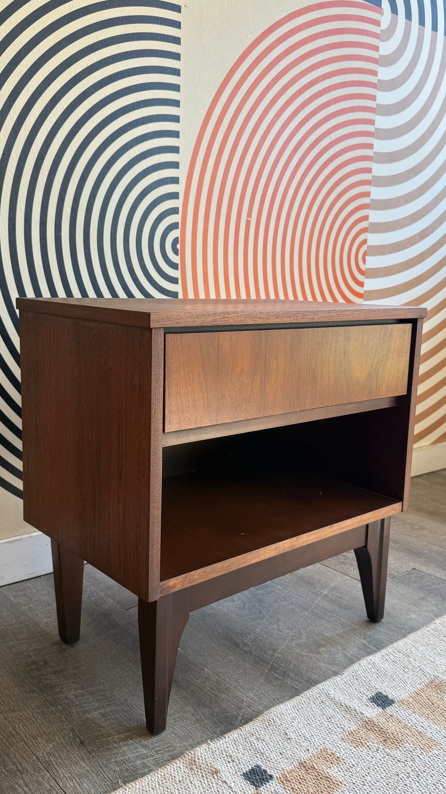 Vintage Walnut Side Table by Vic Art