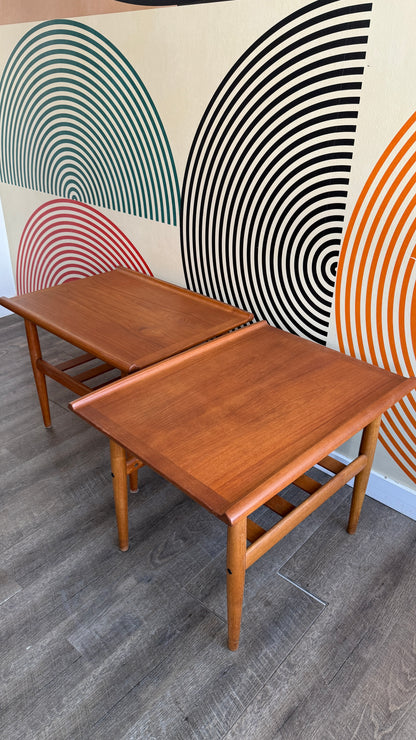 Pair of Vintage Teak Side Tables