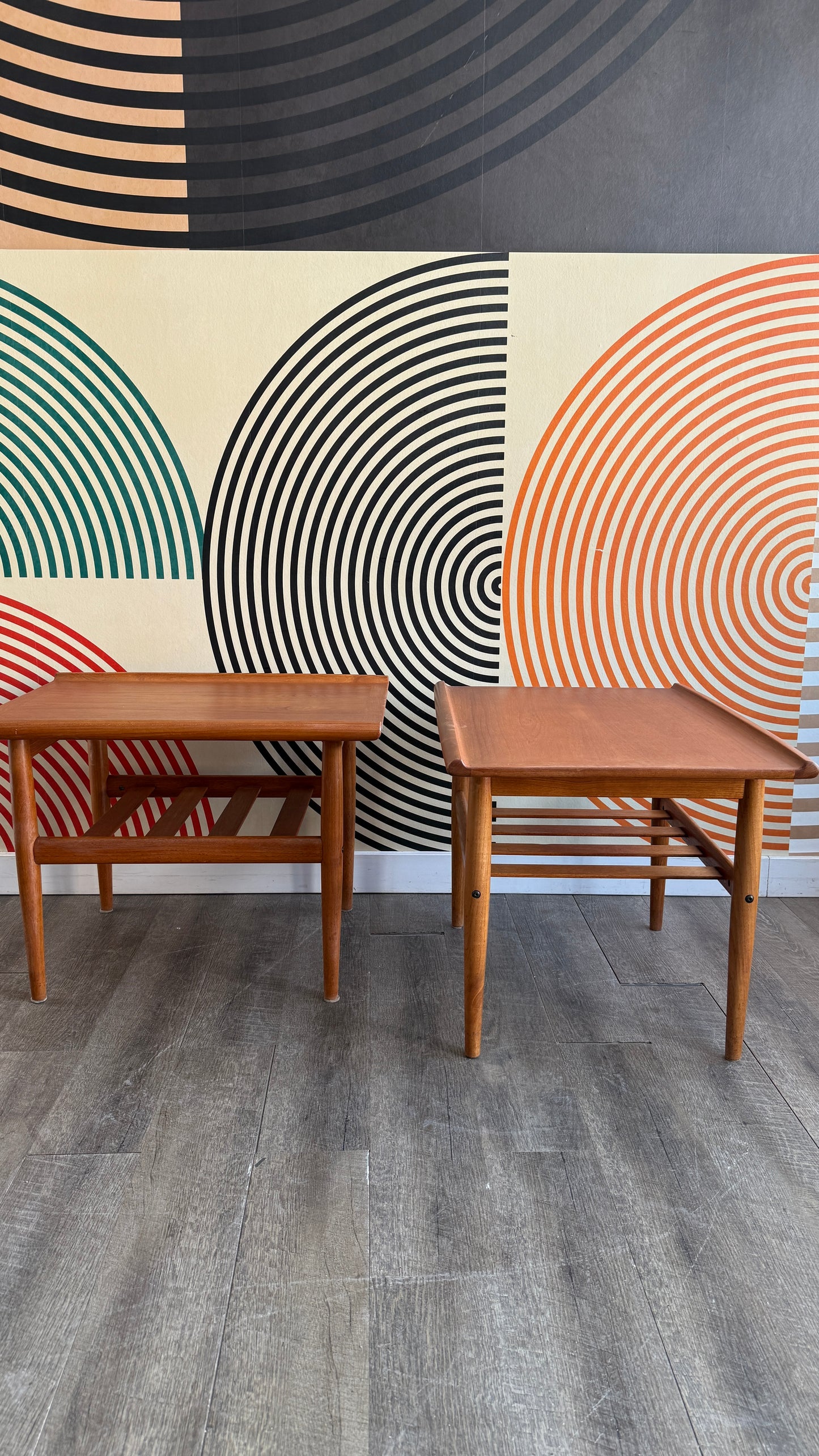 Pair of Vintage Teak Side Tables