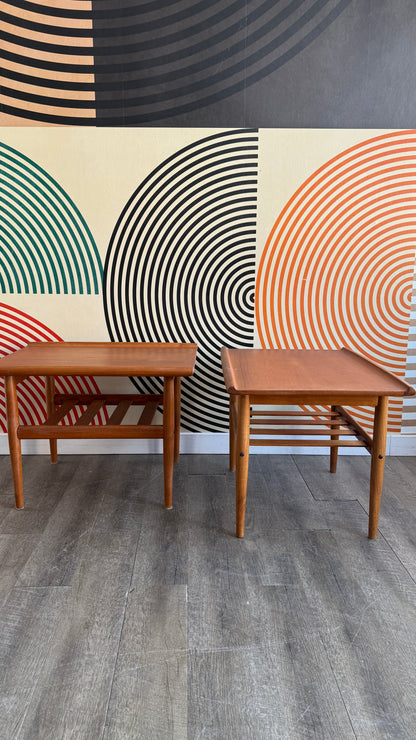 Pair of Vintage Teak Side Tables