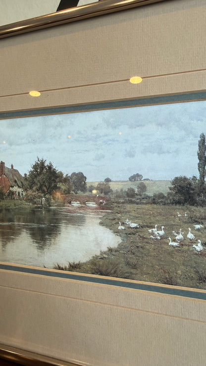 Vintage Countryside Landscape Framed Print