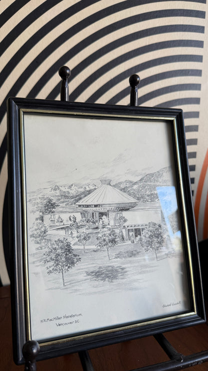 H.R. MacMillan Planetarium Vancouver BC Architectural Print (Signed Edward Goodall)