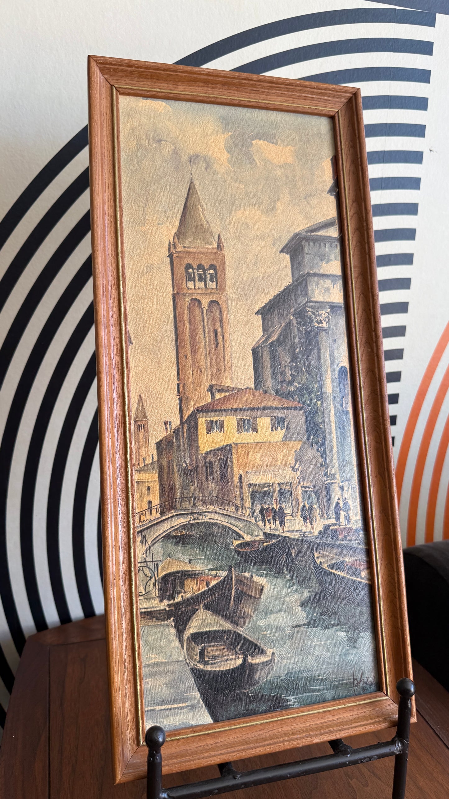 Vintage Italian Canal Scene Prints (Pair)