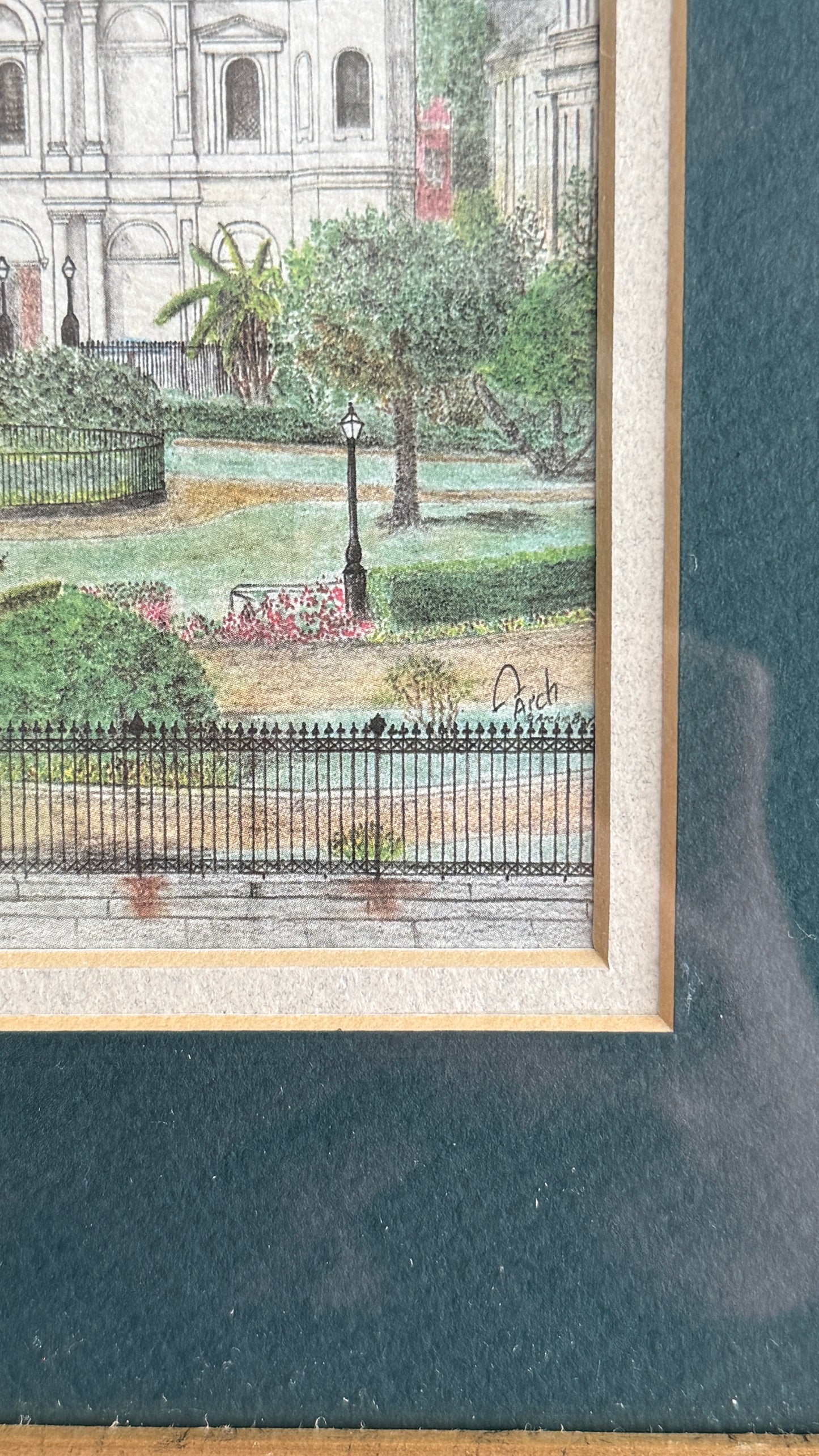 St. Louis Cathedral, New Orleans – Vintage Framed Print