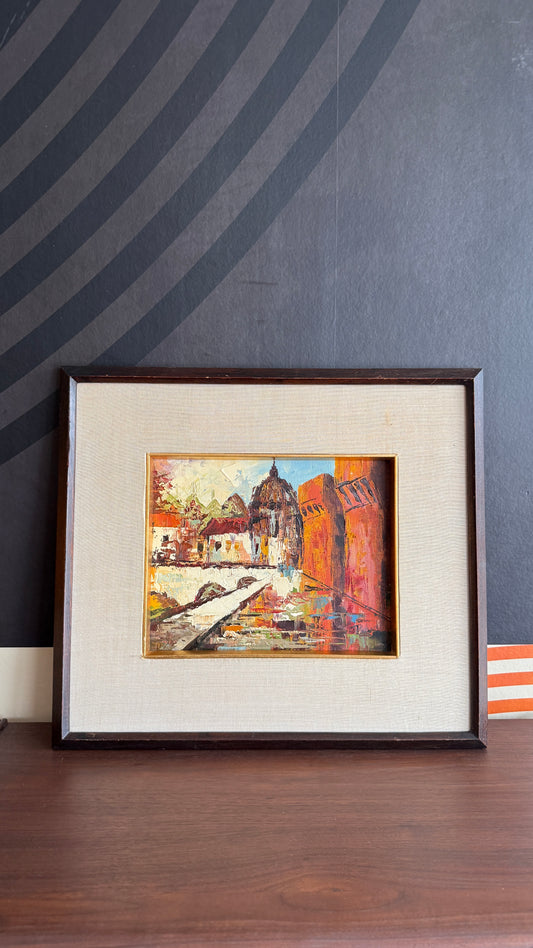 Vintage Original Painting — Framed