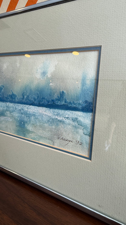 Framed Landscape Watercolour – Signed Grange (1992)